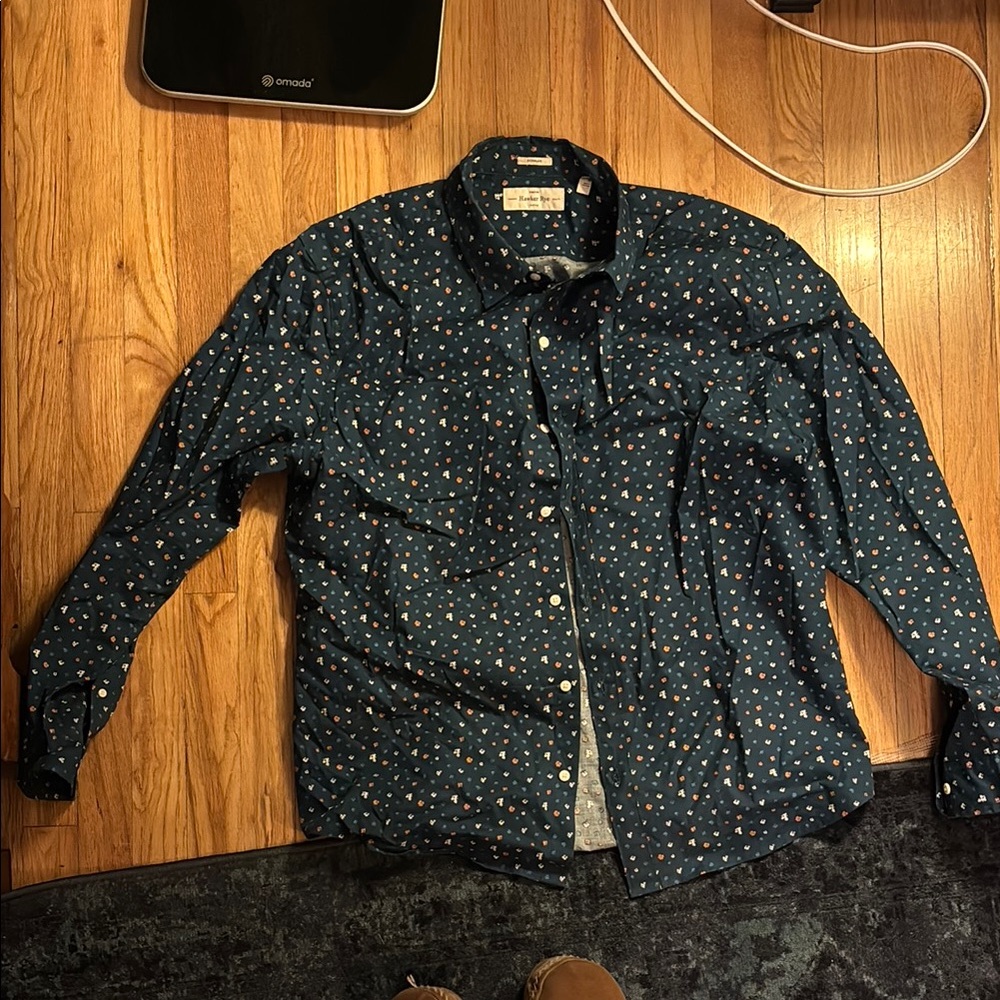 Men's Fun Time Blue Patterned Shirt
